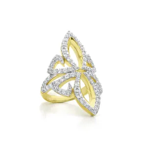 Gala Pavé Ring - 18K Gold Vermeil   CZ Blanc