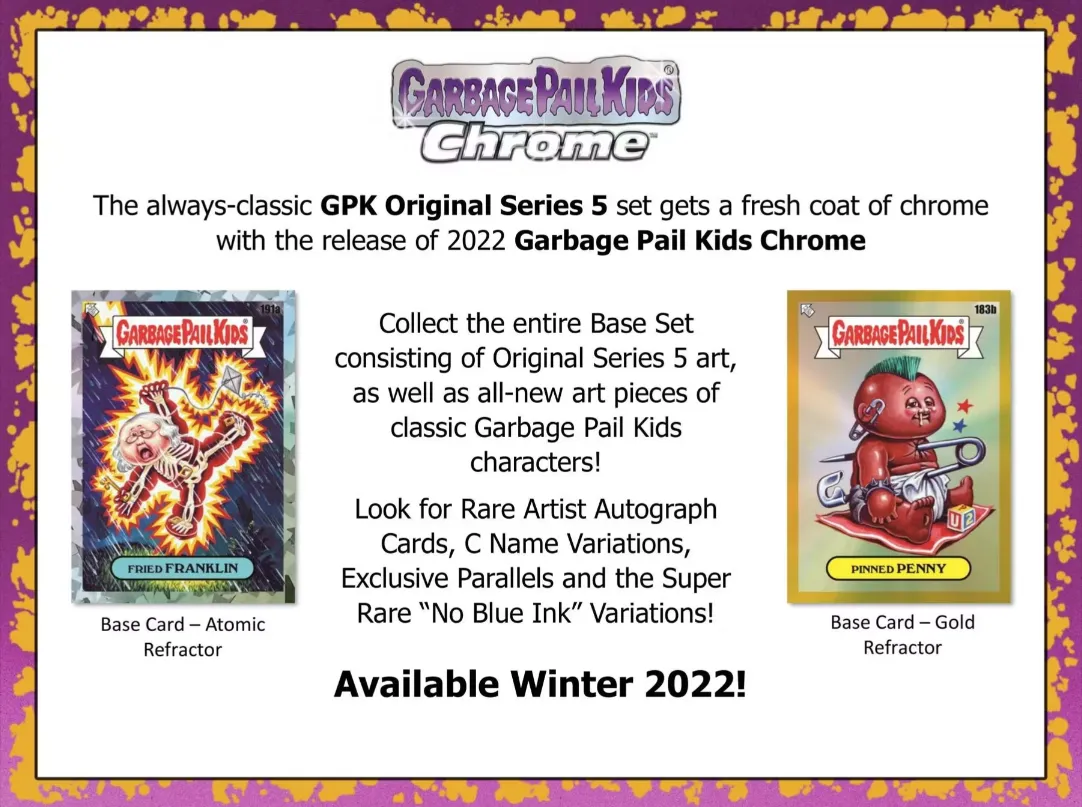 Garbage Pail Kids Chrome Series 5 Blaster Box