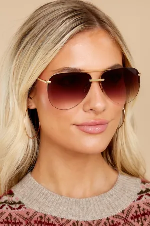 Hosk Gold Brown Fade Sunglasses