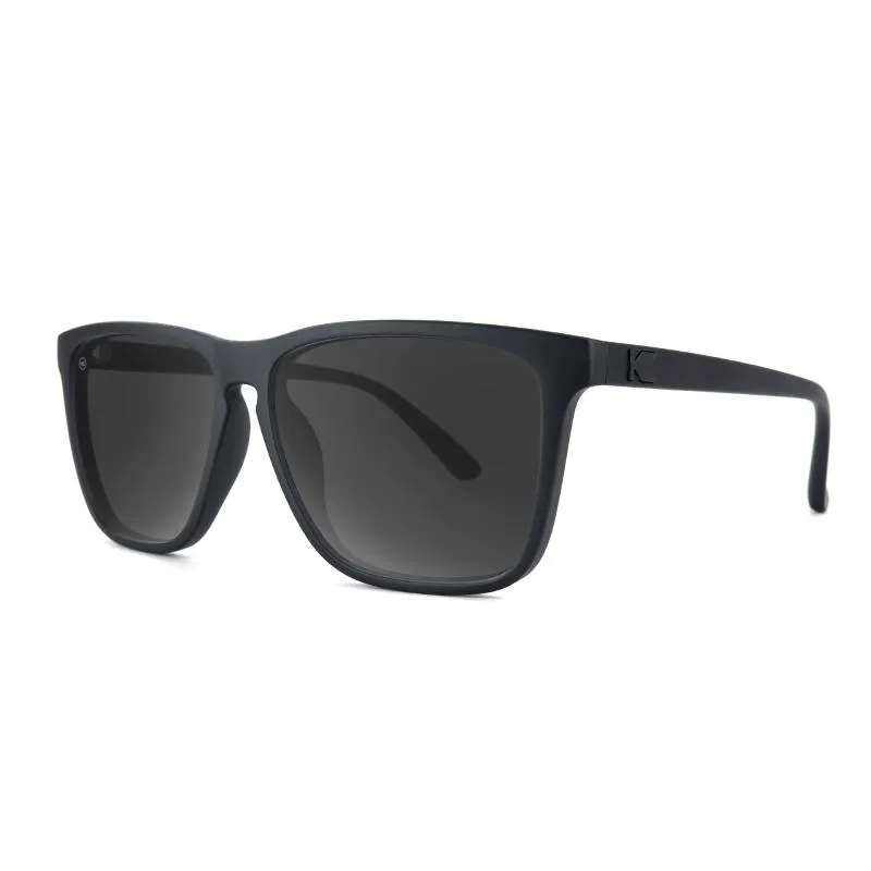 Knockaround Fast Lanes Sunglasses - Black on Black / Smoke