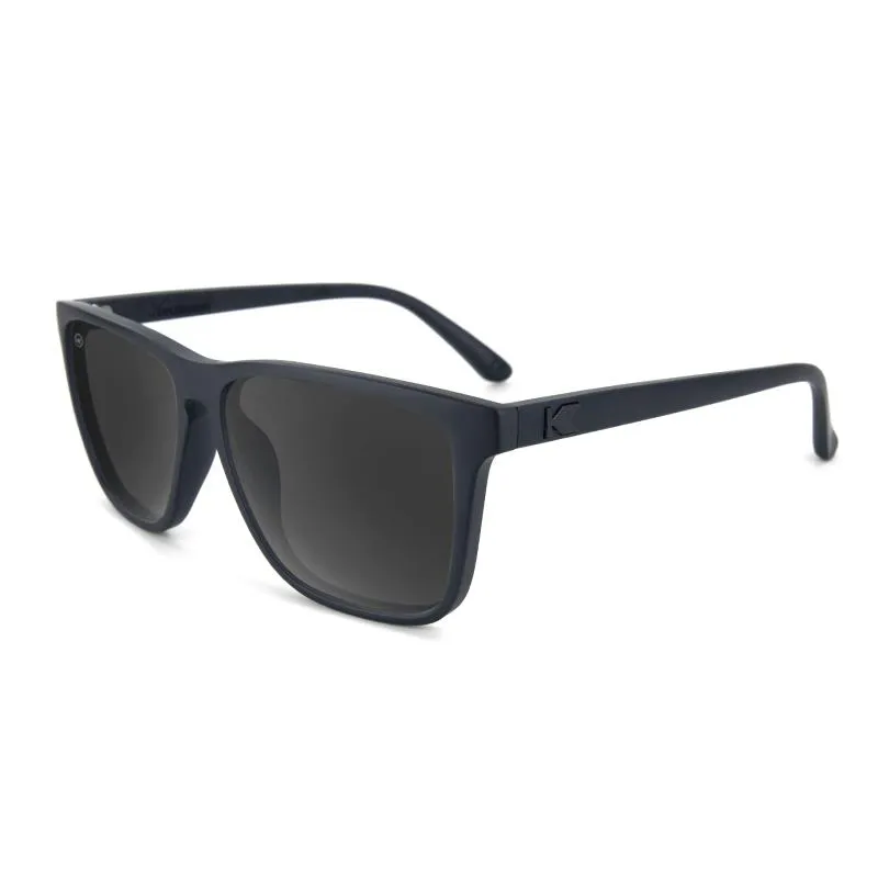 Knockaround Fast Lanes Sunglasses - Black on Black / Smoke