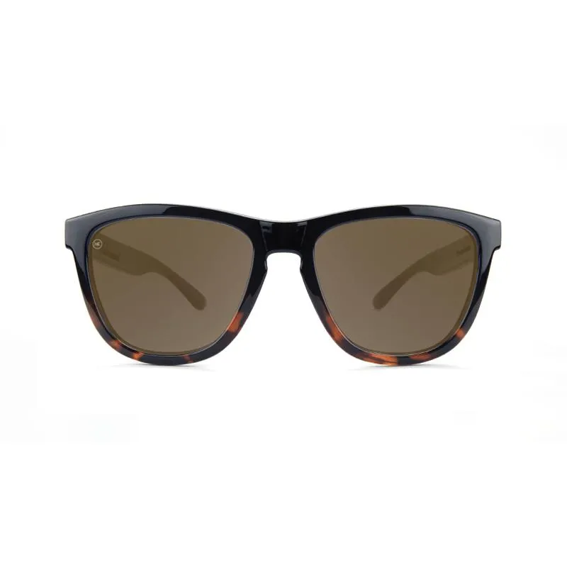 Knockaround Premiums Sunglasses - Glossy Black and Tortoise Shell Fade/Amber