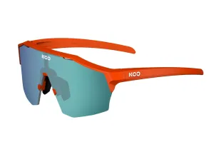 KOO Alibi Cycling Sunglasses - Orange Matte w/ Green Lens