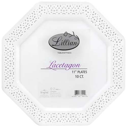 Lacetagon - 11" Plastic Plate (Case Qty: 120)