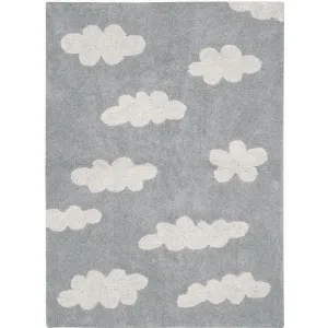 Lorena Canals Washable Rug Clouds Grey