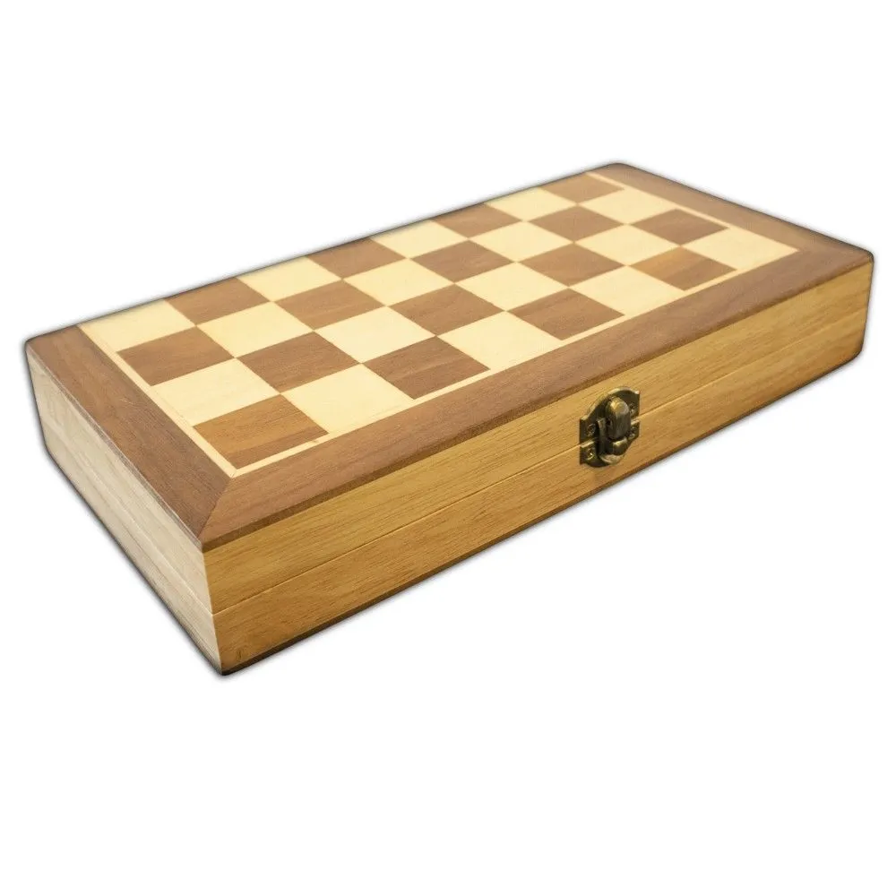 LPG Wooden Folding Chess/Checkers/Backgammon Set 30cm