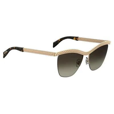 Moschino Cat Eye Women's Sunglasses, Gold Havana/Brown Gradient