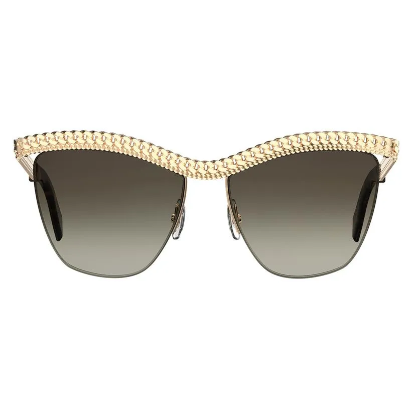 Moschino Cat Eye Women's Sunglasses, Gold Havana/Brown Gradient