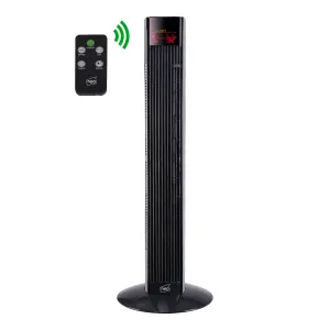 Neo 36” Black Free Standing 3 Speed Tower Fan with Remote Control