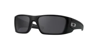 Oakley Standard Issue Fuel Cell Matte Black Steel Flags Frame - Black Iridium Lens - Non Polarized Sunglasses