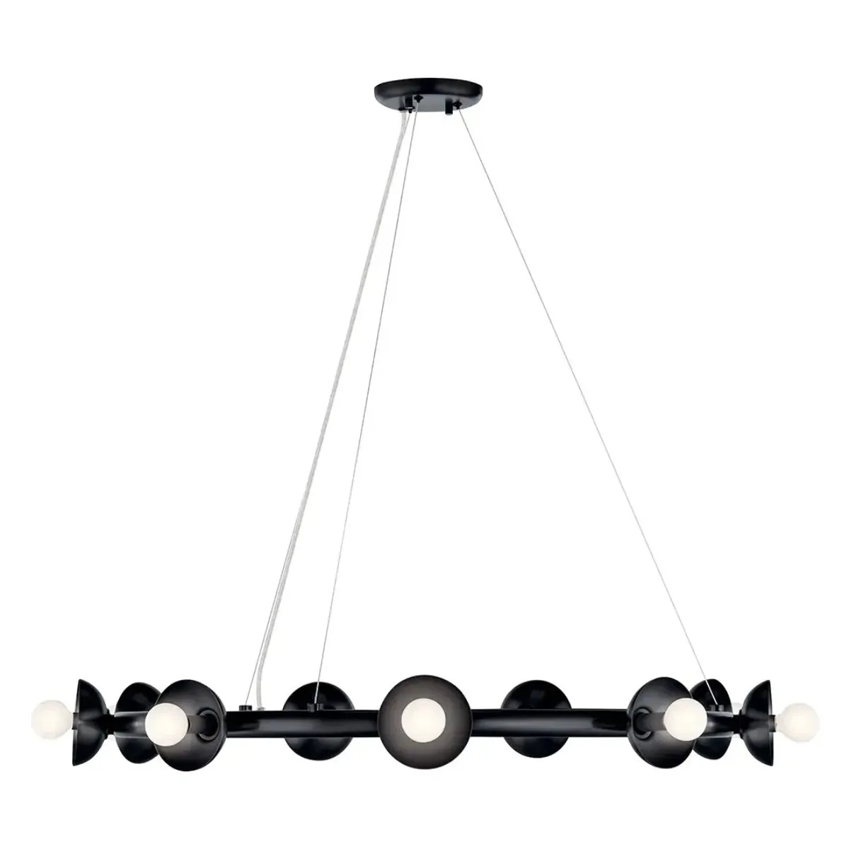 Palta 35" 9-Light Chandelier, Black Finish