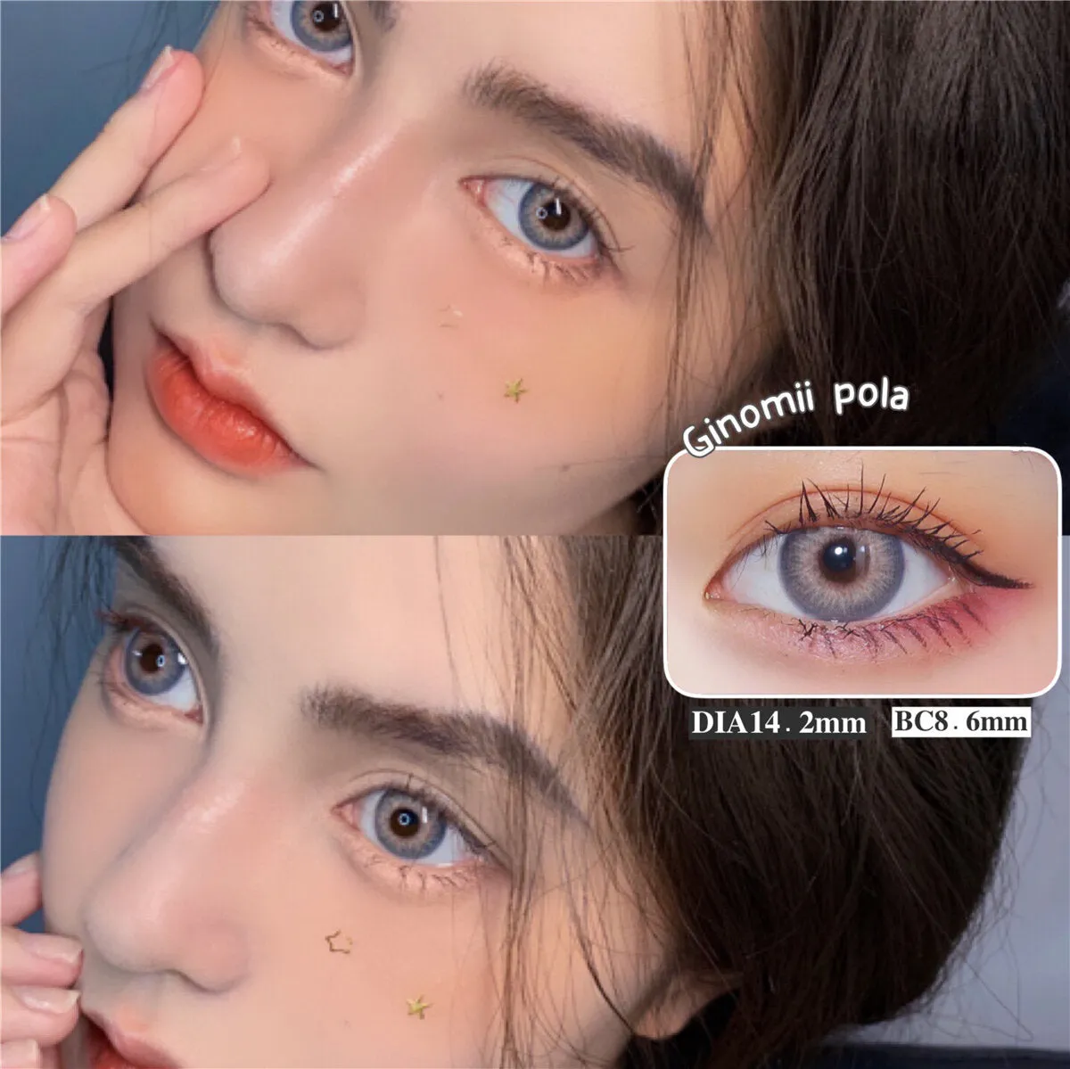 pola blue gray crazy small big beauty pupil Colored Contact Lenses for eyes Cosmetic Natural contact lens yearly Natural make up