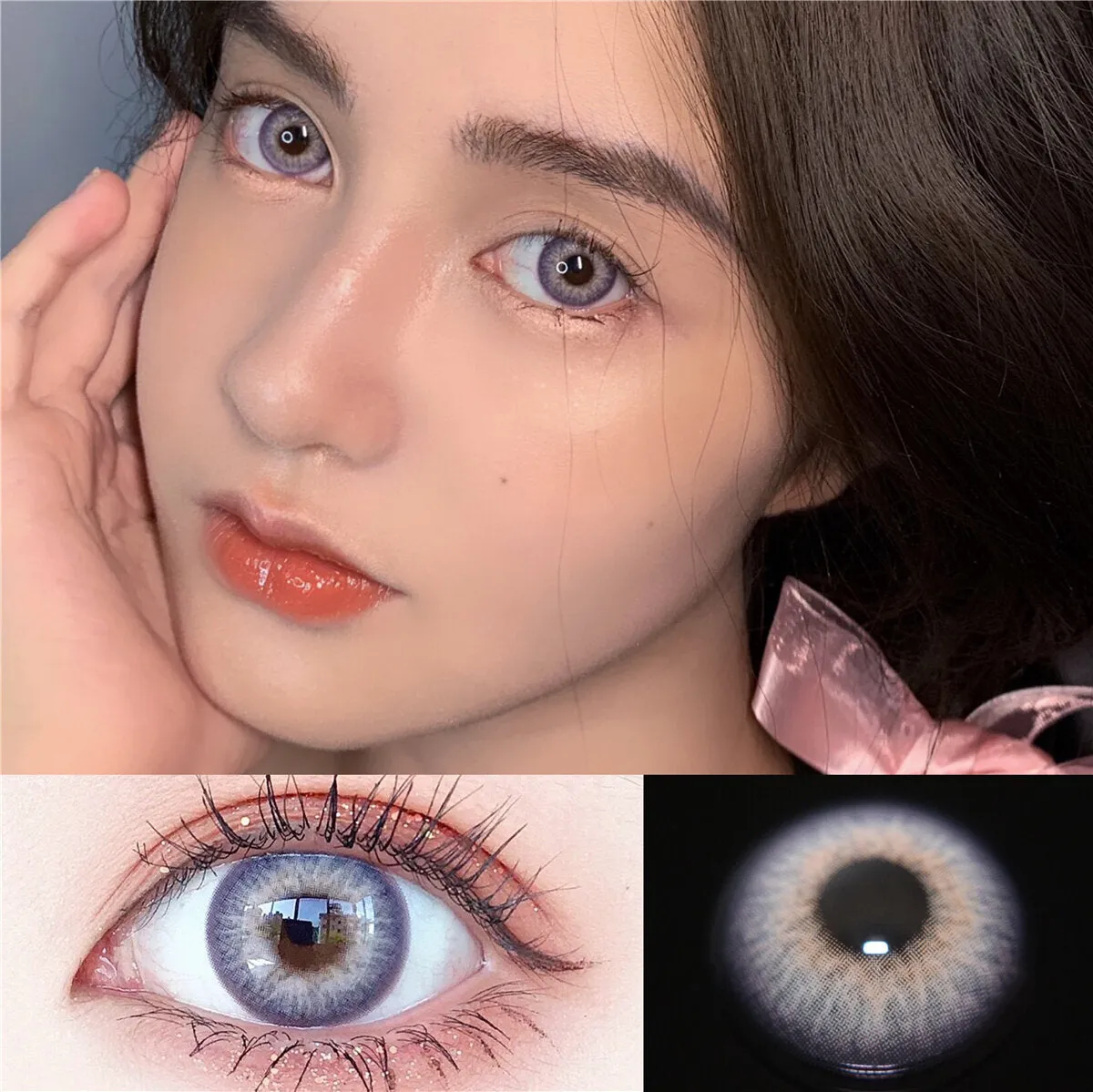 pola blue gray crazy small big beauty pupil Colored Contact Lenses for eyes Cosmetic Natural contact lens yearly Natural make up