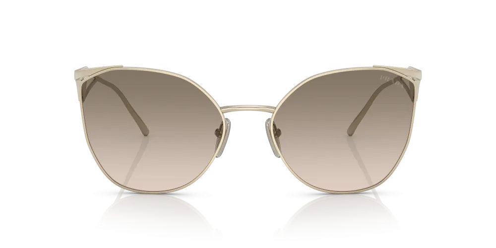 Prada Irregular Non-Polarized Sunglasses - Pale Gold/Brown Gradient