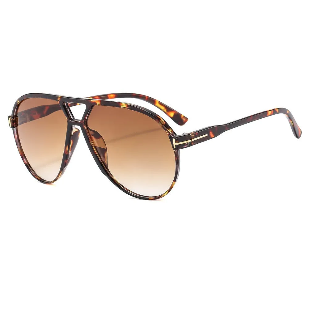 Pre Order:  Retro Large Double Beam Pilot Sunglasses