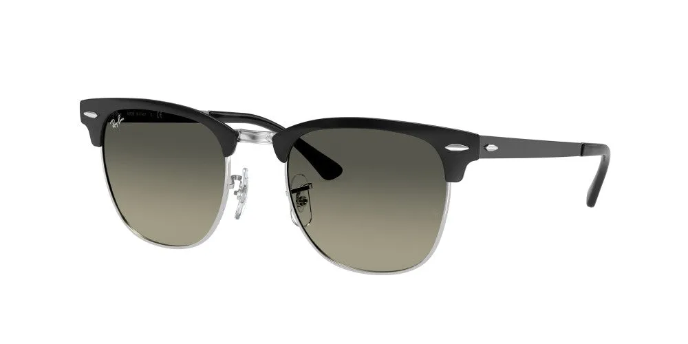 Ray-Ban Clubmaster Metal Non-Polarized Sunglasses - Black on Silver/Gray Gradient