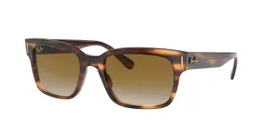 Ray-Ban Jeffrey Non-Polarized Sunglasses - Striped Havana/Brown Gradient