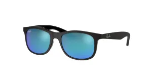 Ray-Ban Junior RJ9062S Non-Polarized Sunglasses - Matte Black/Blue Flash