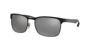 Ray-Ban RB8319 Chromance Polarized Sunglasses - Matte Black/Silver Mirror