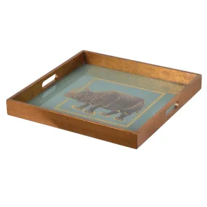 Square Rhino Mirrored Tray