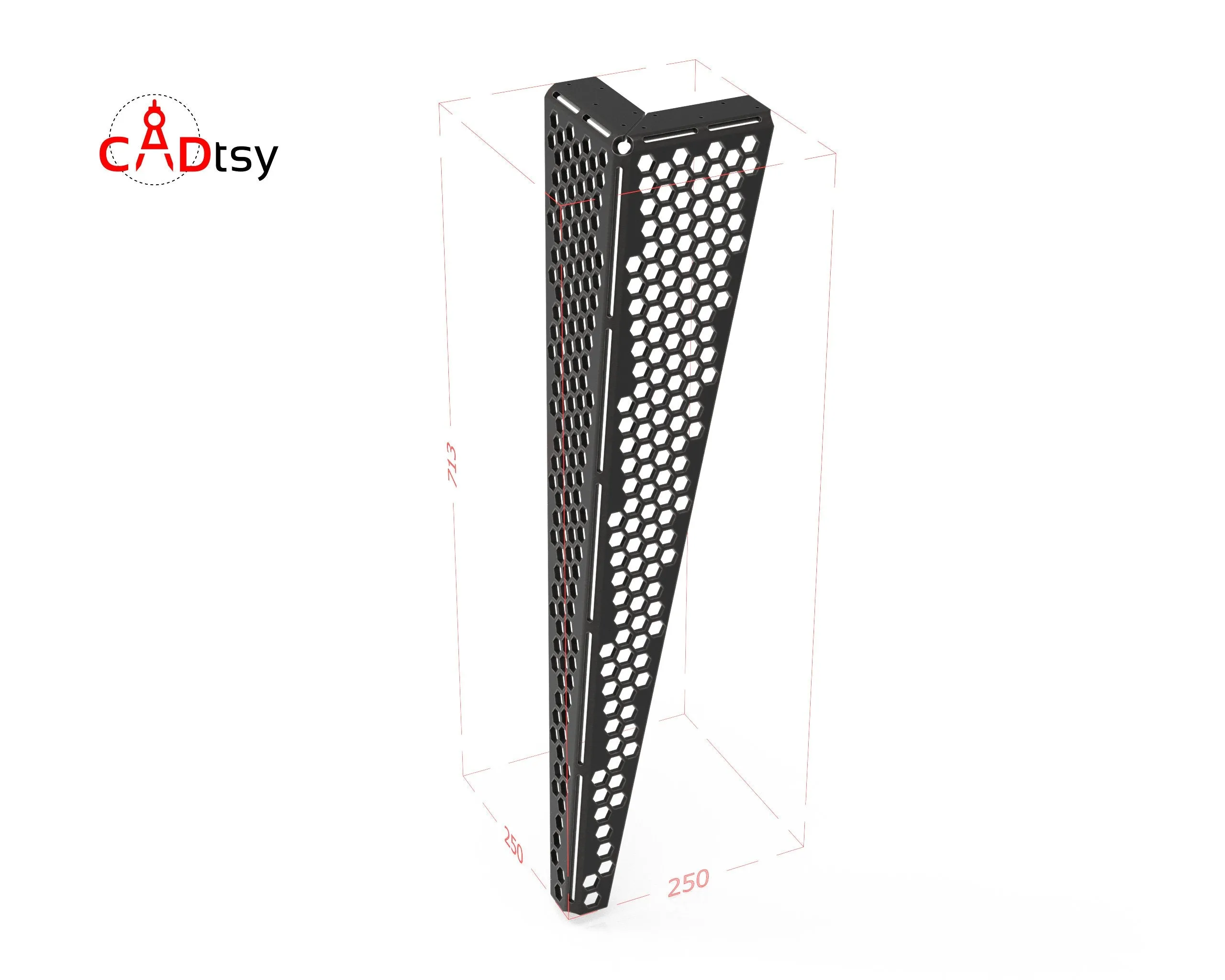 Table Metal Leg DXF/SVG - CNC Laser/Plasma Cutting Files, Leg Height 713mm/28in