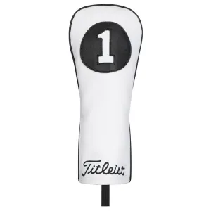 Titleist White and Black Leather Driver Headcover