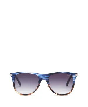 TUMI Mens 506 Two Tone Blue Tortoise Rectangle Sunglasses - Non-Polarized